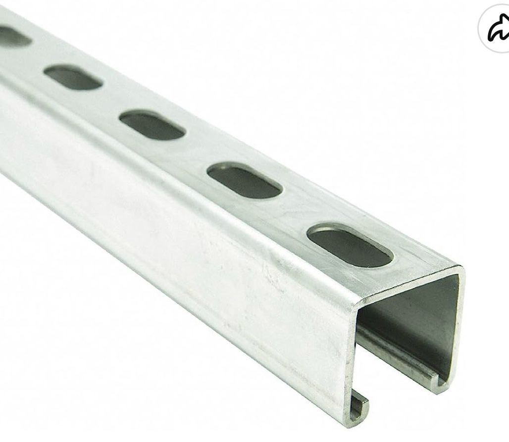 Uni-strut Deep Half Slotted Unistrut, 12 Gauge Metal framing Strut Channel