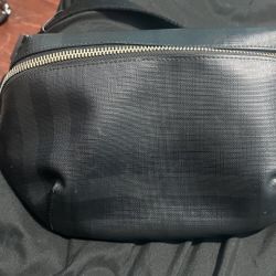 Black burberry waist bag