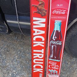 3ft.Mack Truck hwy metal sign or coke sign.