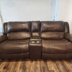 Leather Reclining Couch