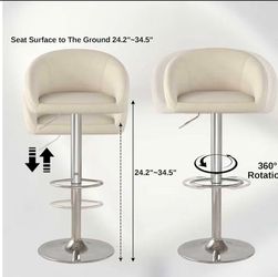 Adjustable Swivel Bar Stools Set of 2