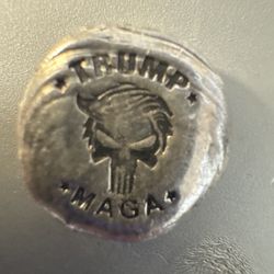 #146 (2 )- 5 Gram .999 Fine Silver Trump MAGA Hand Poured Round – Political Collectible Bullion