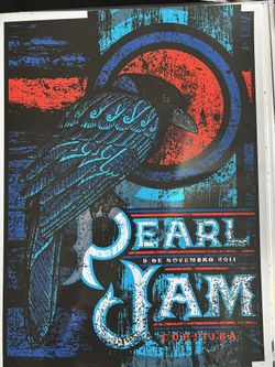 2011 Pearl Jam poster - Brad Klausen - Curitiba