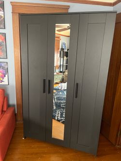 Black IKEA wardrobe