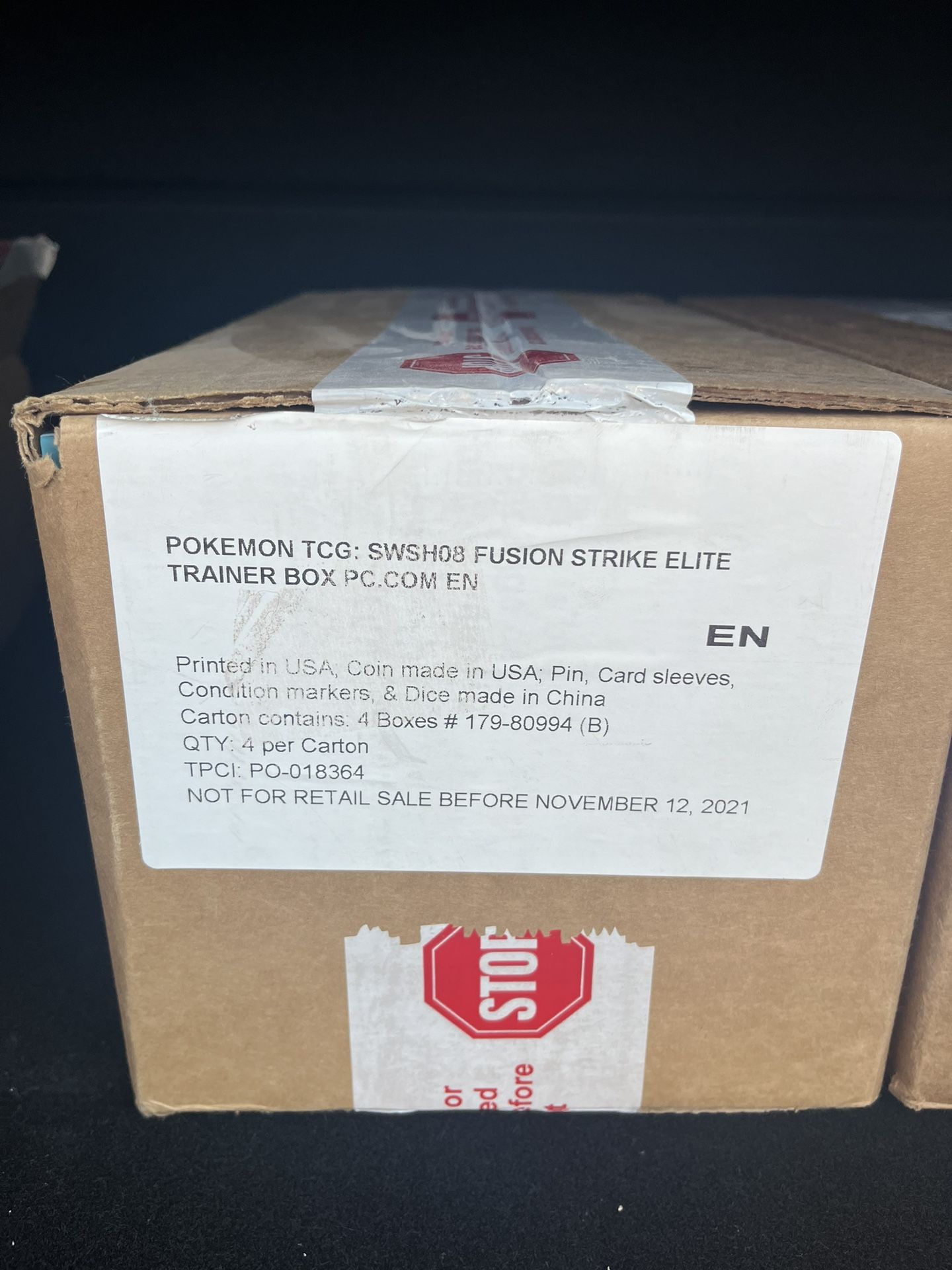 Pokemon Fusion Strike PC ETB Sealed Case