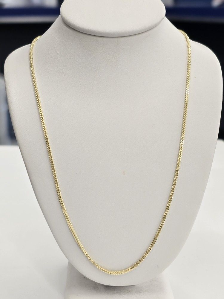 14kt Real Gold Franco Chain 1.4mm 18 Inches