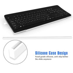 Clear Acrylic Tilted Computer Keyboard Holder