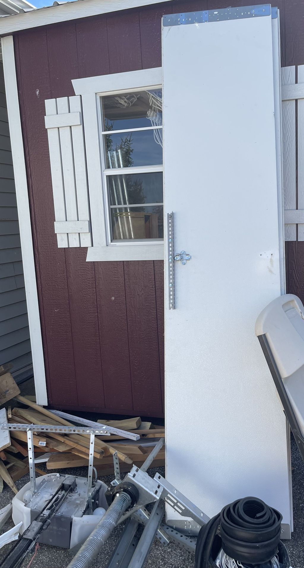 8x8 Double Insulated Garage Door With Motor
