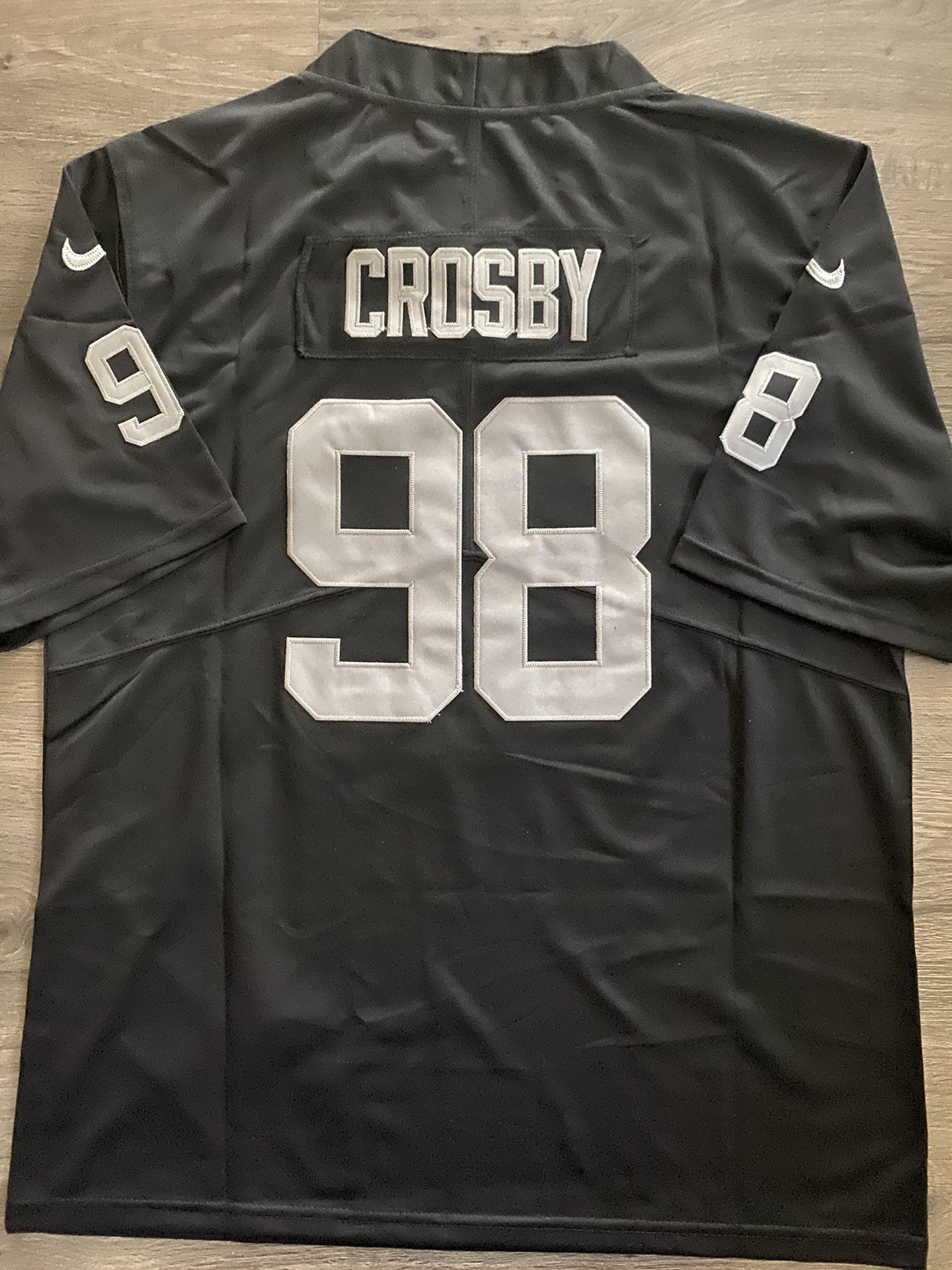 Raiders Maxx Crosby 98 Black Home jersey mens small medium large XL 2X 3X
