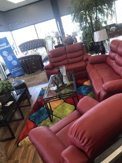 Reclining couch and loveseat with chair!