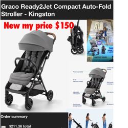 New in box Graco ready 2 jet compact auto fold stroller great for travel $150  Firm no lower Cash only East Palmdale  off 47th &R8 Address will be pro