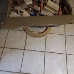 Box Of Lincoln Logs With Wood Blocks