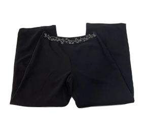 Casual Corner Annex Essentials Womens Pants Black Lined Side Zipper Size 12