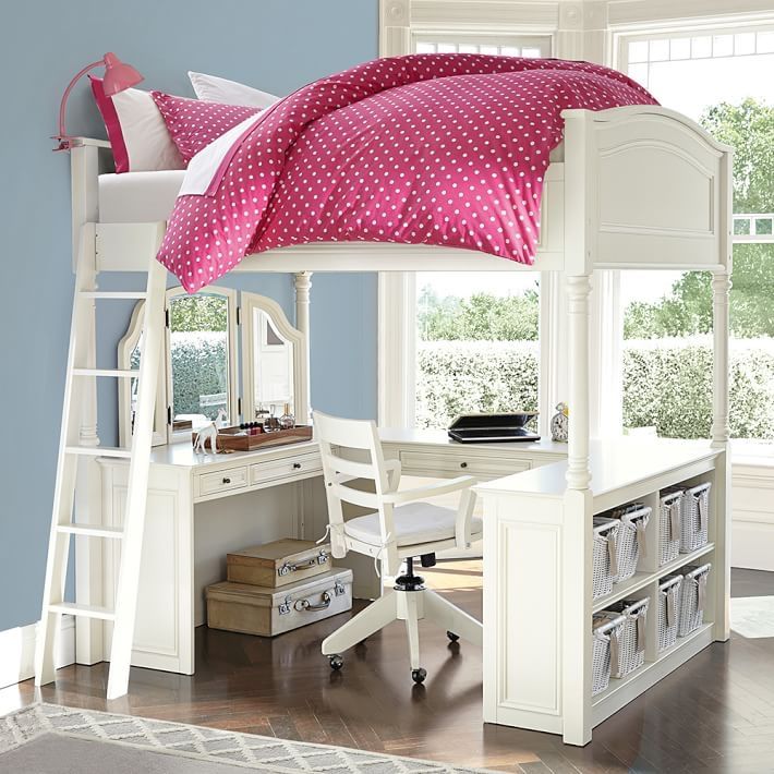 Chelsea Vanity Loft Bed (Full Size) from Pottery Barn Teen