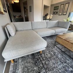 Crate And Barrel Wells Sectional 2 Piece Sofa