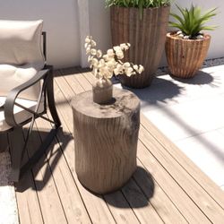 HOMPUS Concrete Outdoor Side TableSet of 2