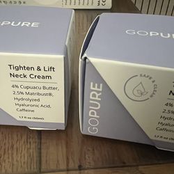 GoPure Tighten & Lift Neck Cream, 2 Unopened Jars, 1.7oz