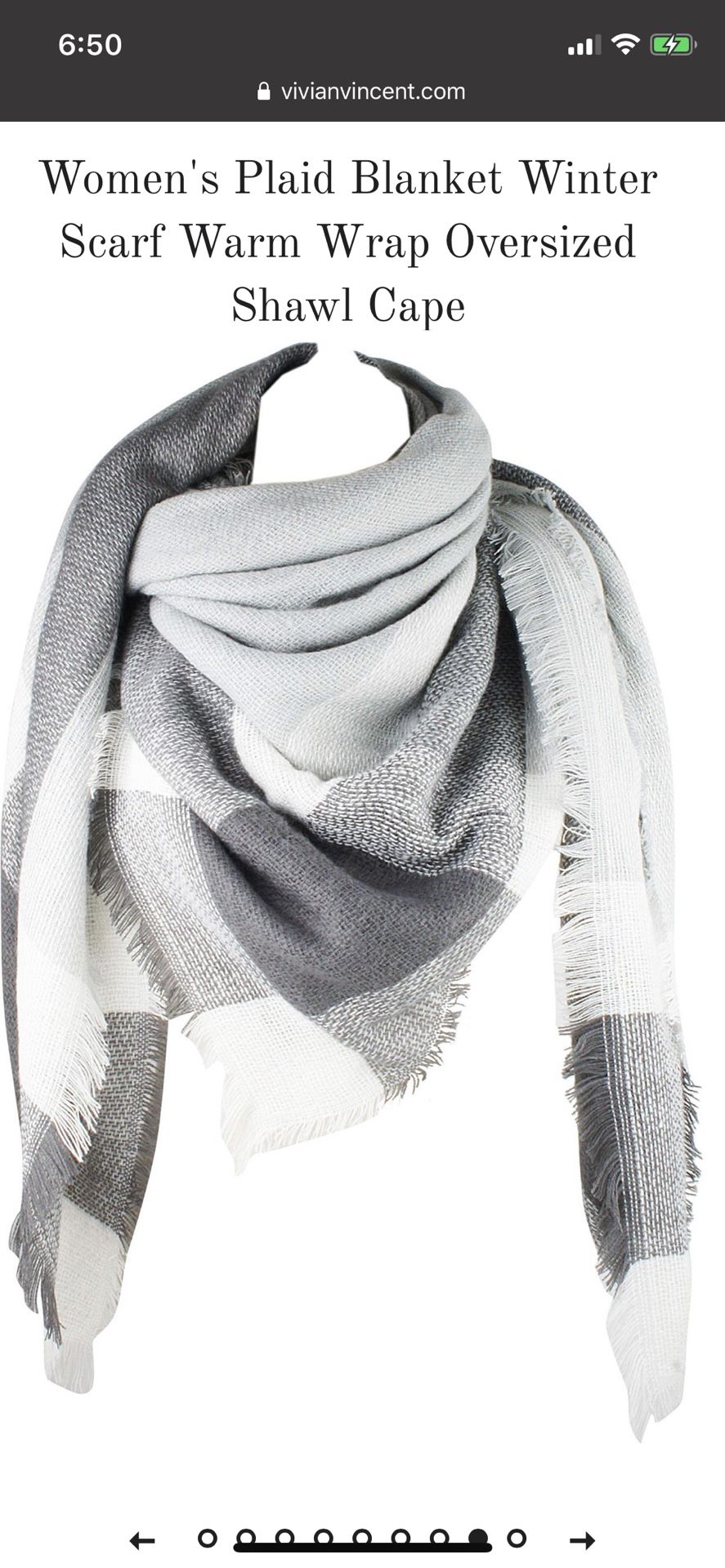 Women’s Blanket Scarf Warm Wrap Oversized Shawl Cape (Light Gray)