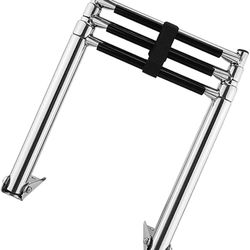 Wide 3 Steps Telescoping Boat Ladder, Deck Ladder Telescoping Drop Ladder