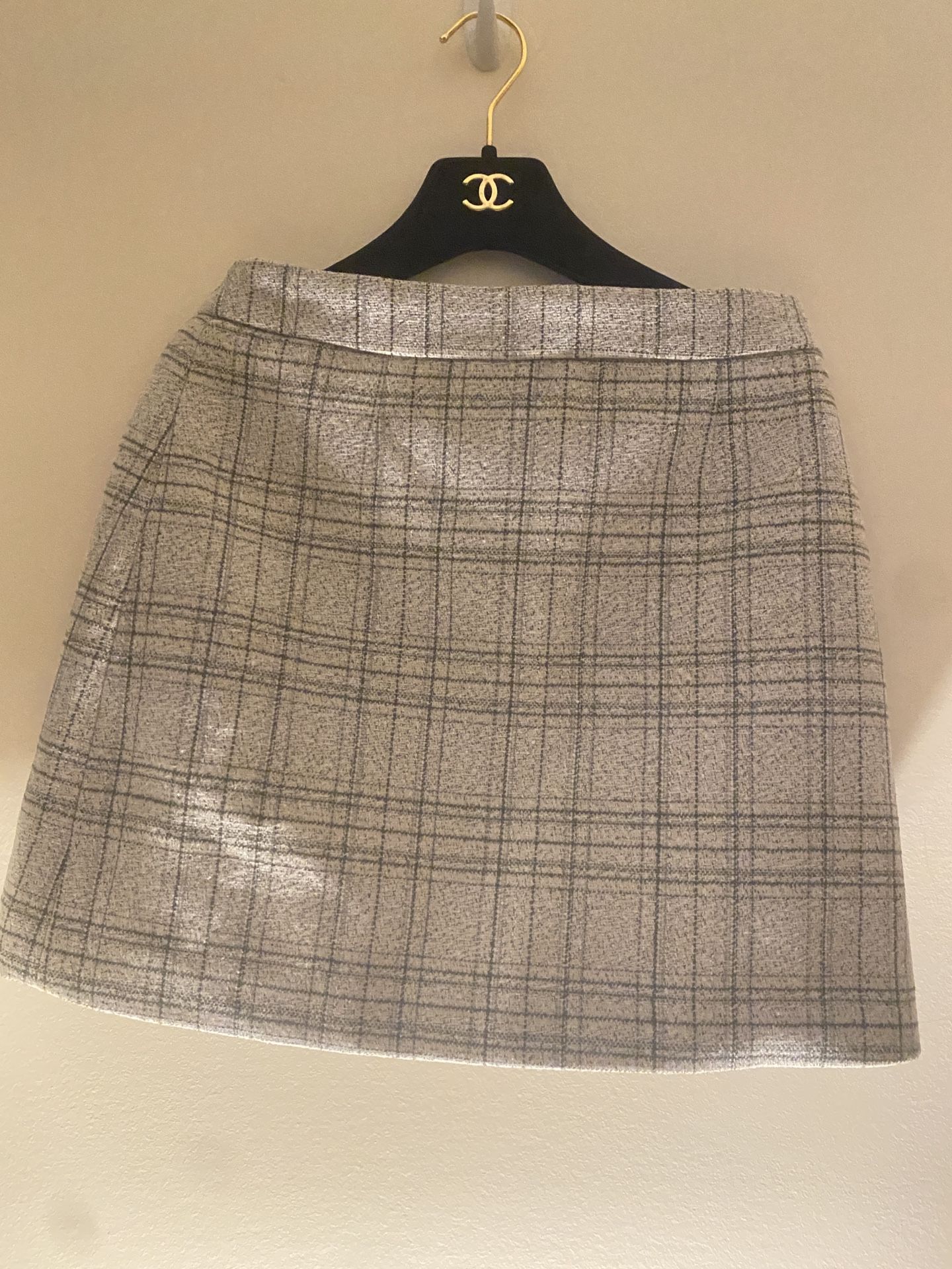 Tweed Checkered Skirt Size: S New