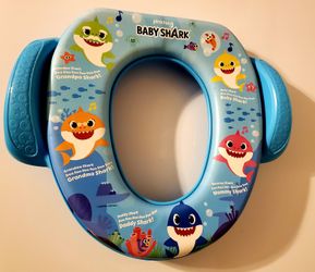 Baby Shark Soft Potty Training Seat Cushion Toilet Seat Baby / Asiento Para Entrenamiento Para Ir baño Para Bebes Niños Pequeños Tiburon