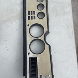 MUSTANG II 2 GAUGE CLUSTER ALUMINUM DASH TRIM BEZEL OEM W/ AC VENT