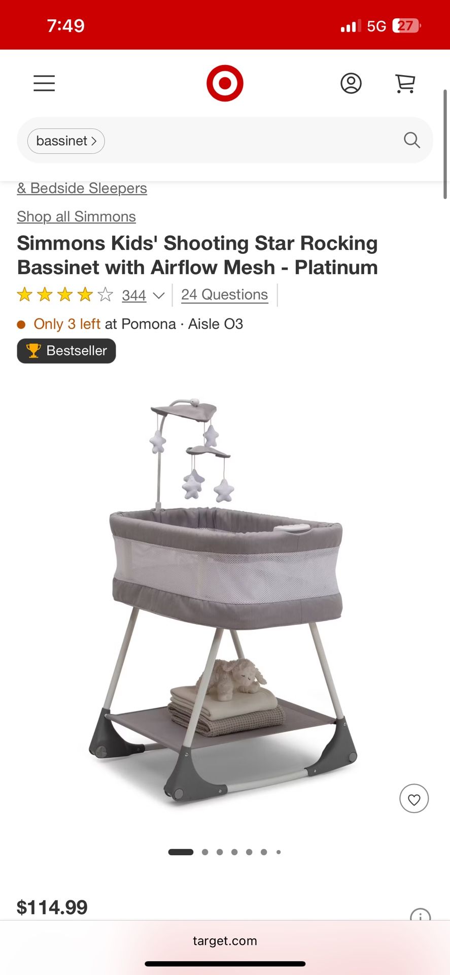 Summon Kids Bassinet