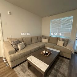 Beige Sectional Couch