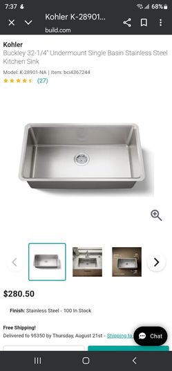 Brand New Kohler Undermount Sink Single Bowl $125 firm Pickup In Oakdale