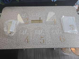 Acrylic Gold Table Numbers 1-10