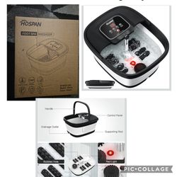 Foot Spa with Heat, Bubble, Red Light,