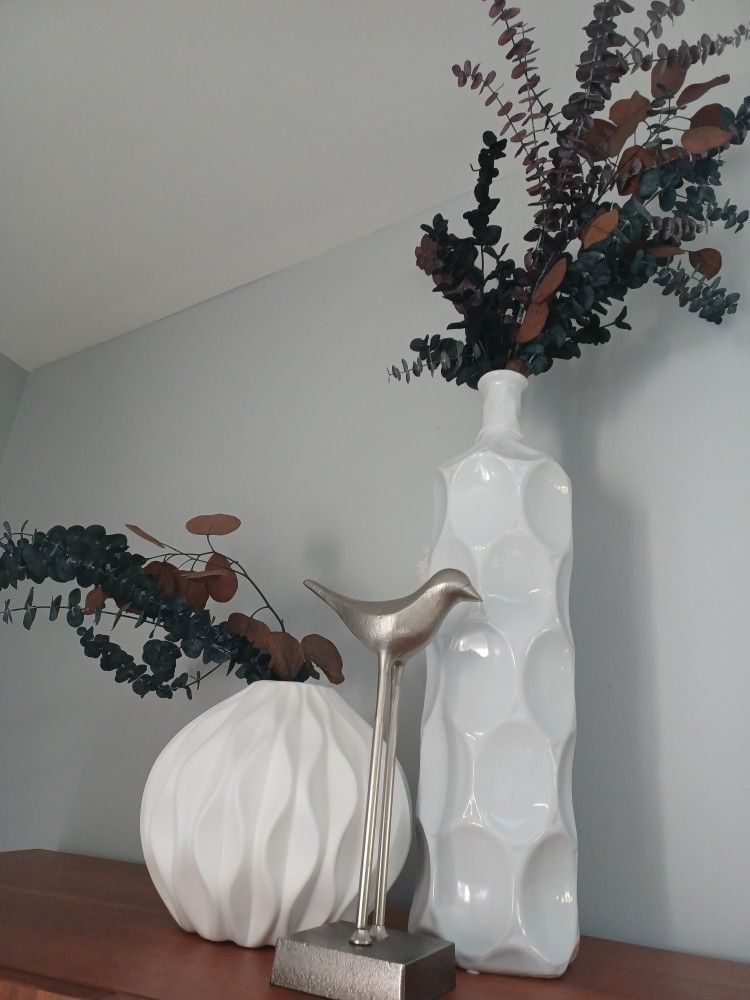 Each Item Is For Sale.  Tall Vase 21T. Bird 12T.