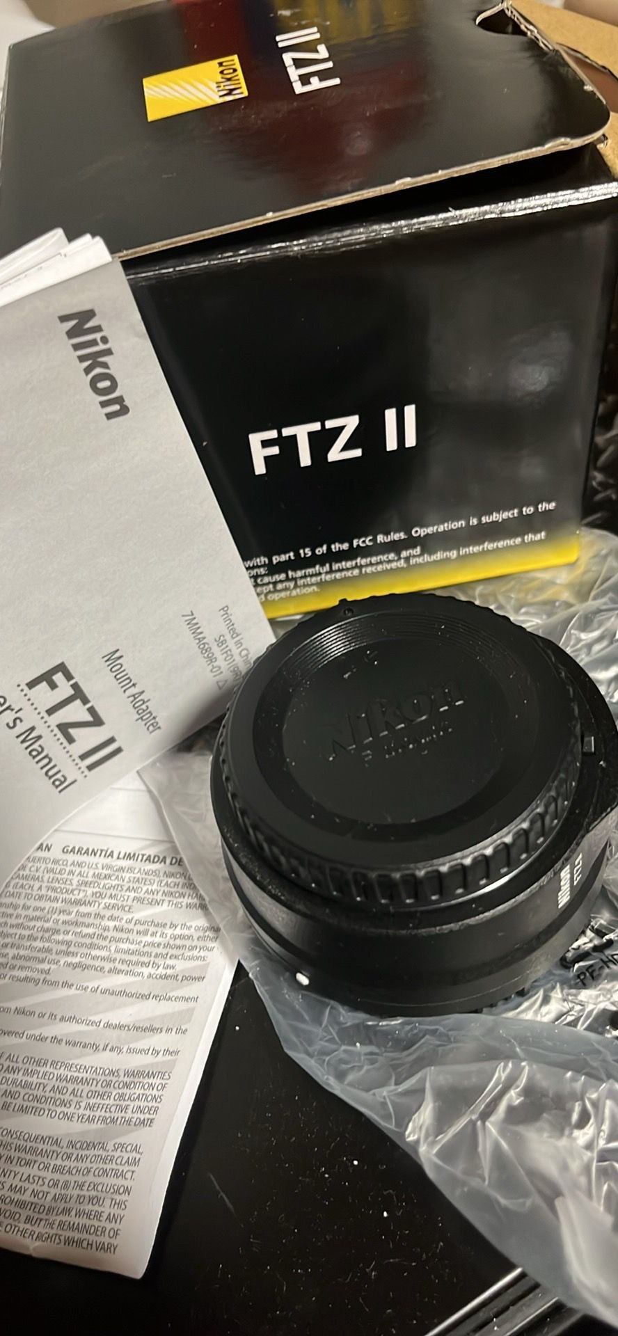 New Nikon FTZ II mount adapter