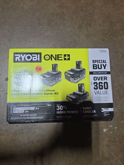 Ryobi 4ah & 2ah lithium starter kit