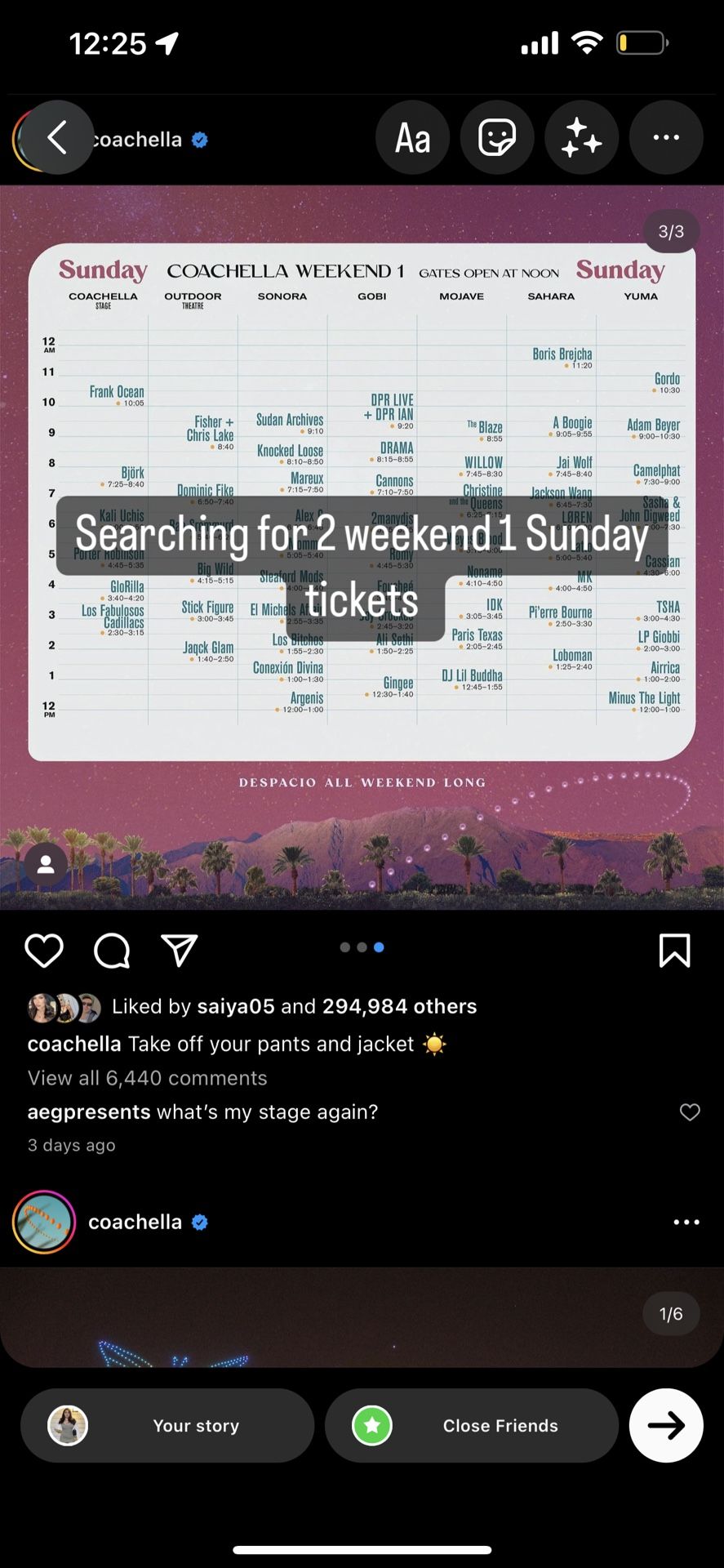 I Can Pick Up In Indio In The Morning Or Tonight