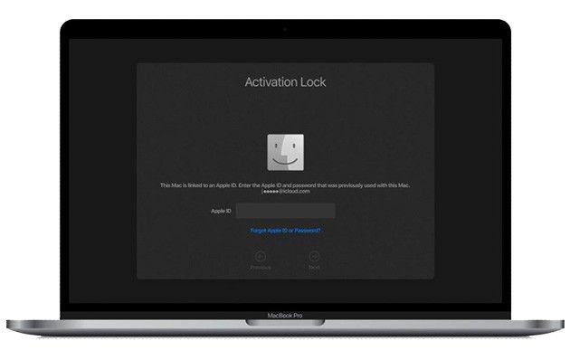 MacBook Activation Lock Warning