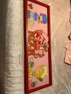 strawberry shortcake and friends glass frame
