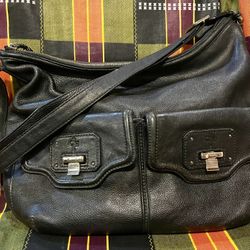 Cole Haan Black Pebble Leather Hand/Shoulder Bag