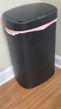 Trash can with lid
