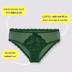 New Lacey Bikini in Forest  green By Uye Surana women's size XS extra Small S Small lingerie clothing