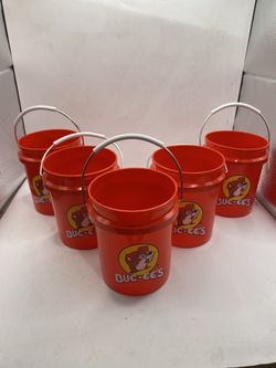 5 2026 BUC-EE'S Bucees Exclusive Trending TikTok Red Plastic Beaver MINI BUCKET