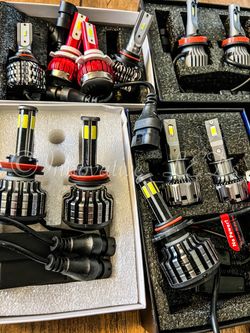 9006  LED Headlight Bulbs Low Beam Fog Light 300% Brighter 6500K Cool White Conversion Kit IP67 Waterproof 2 PCS