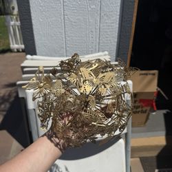 3D Gold Butterfly Wall Art