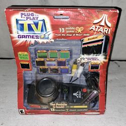 Brand New Vintage Retro Style Atari Plug-N-Play TV Video Games (Contains 13 Retro Video Games)