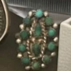 Turquoise Native American Ring Size 7