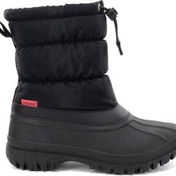 NEW SZ 6 Women Insulated Winter Snow Boots Nylon Mid-Calf Outdoor Cold Weather Faux Fur Puffer Boot