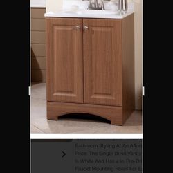 GlacierBay  Bathroom  NEW Marble Vanity & Cabinet  Combo Unit 