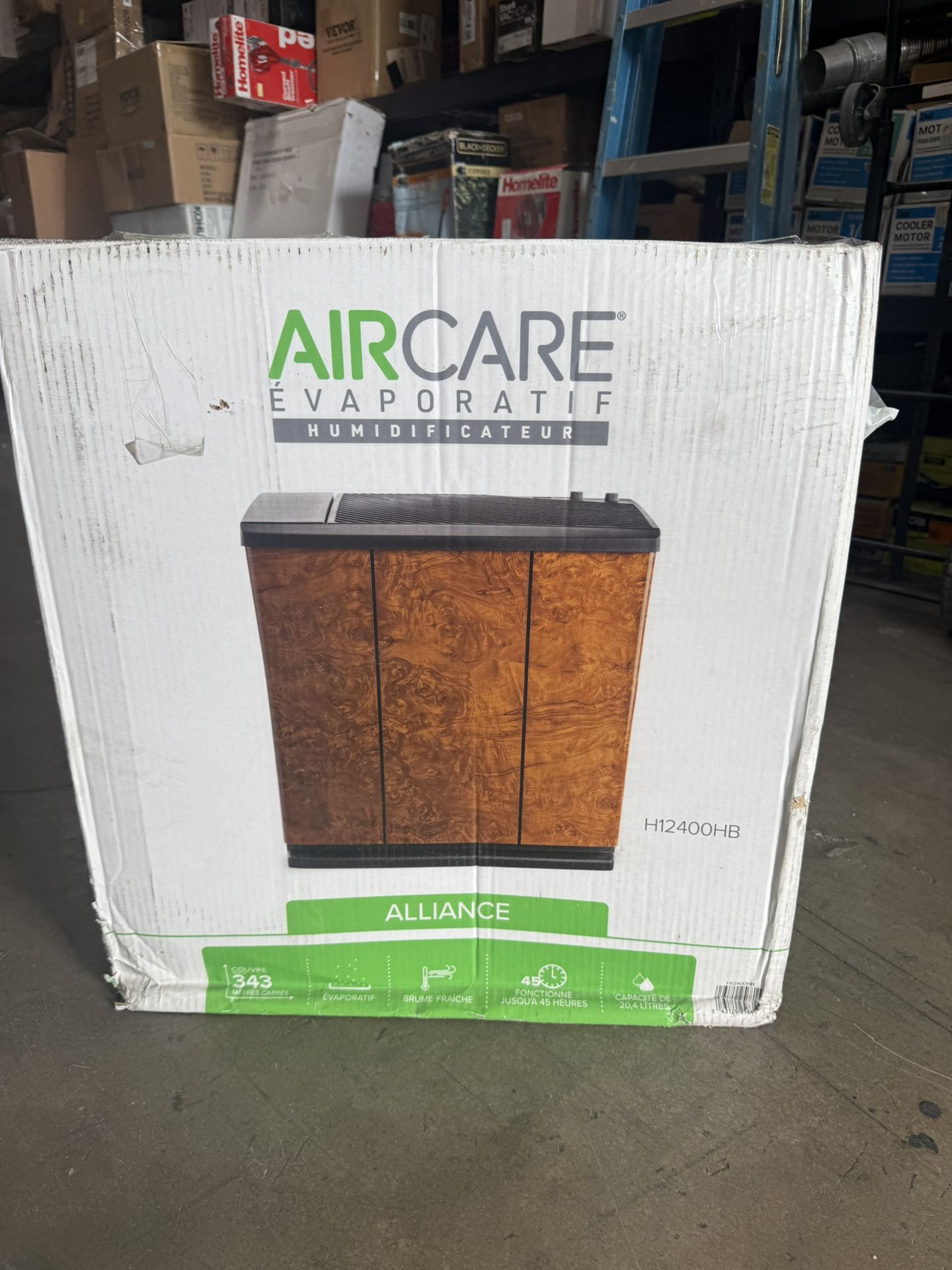 AIRCARE ALLIANCE 5.4-Gal. Cool Mist Evaporative Whole House Humidifier for 3,700 sq. ft., Oak Burl