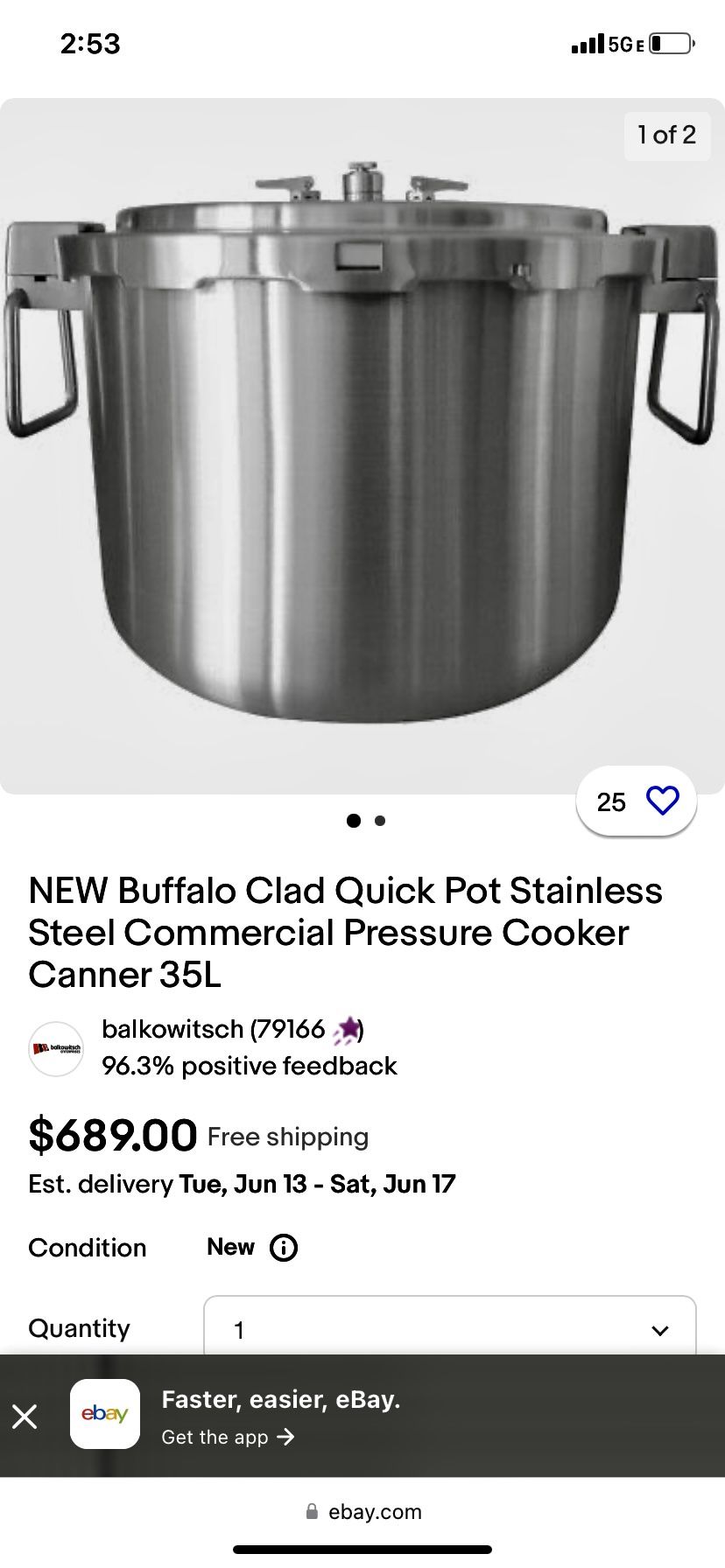 335L Pressure Cookers For Sale for Sale in Deerfield Beach, FL OfferUp