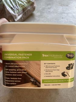 Trex Hideaway 50 sq. ft. Universal Hidden Deck Fasteners, Combo Pack with Start Clips, Black